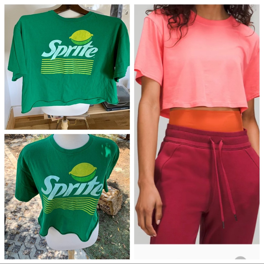 NWT SPRITE Oversized Cropped Boxy fun soda t-shirt - Picture 1 of 6
